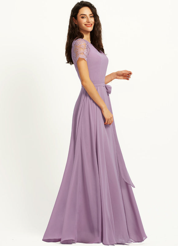 Robe Pastel Rose Demoiselle D'Honneur Élégante - gallery 1