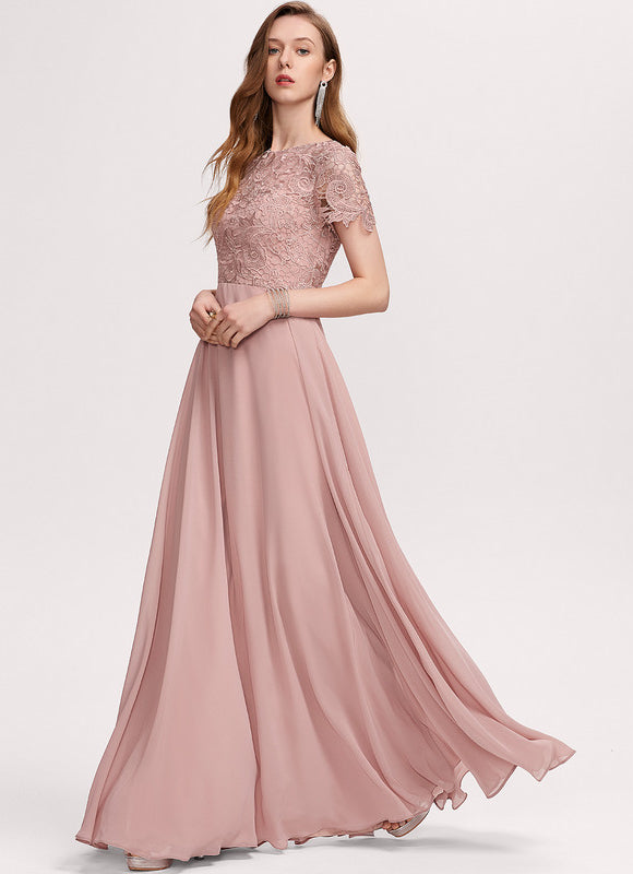 Robe Pastel Rose Demoiselle D'Honneur Élégante - gallery 1