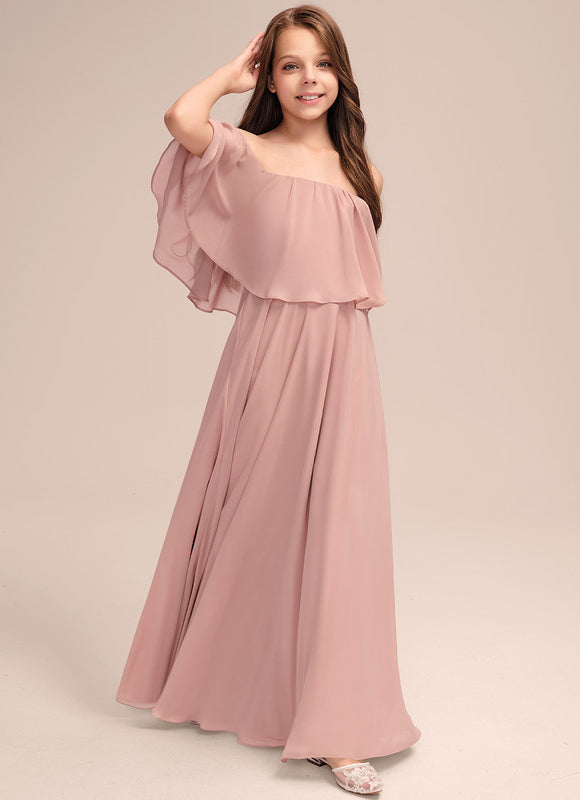 Robe Pastel Rose Épaules Dénudées Longue - gallery 2