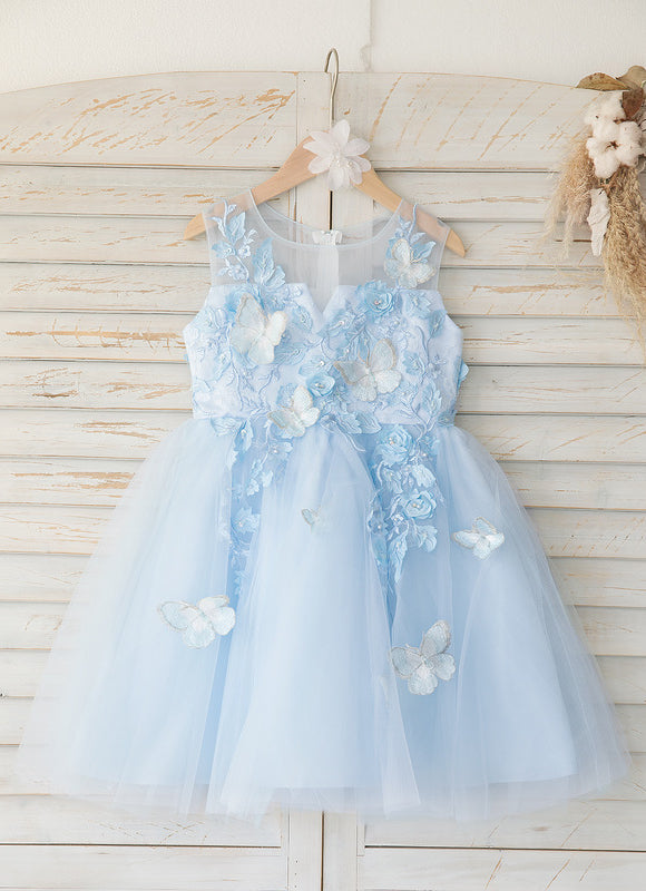 Robe Pastel Crème Dentelle Col Rond Genoux