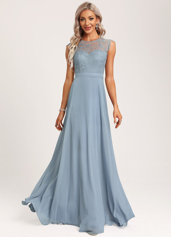Robe Pastel Bleu Bonbon Demoiselle D'Honneur Élégante - gallery 4