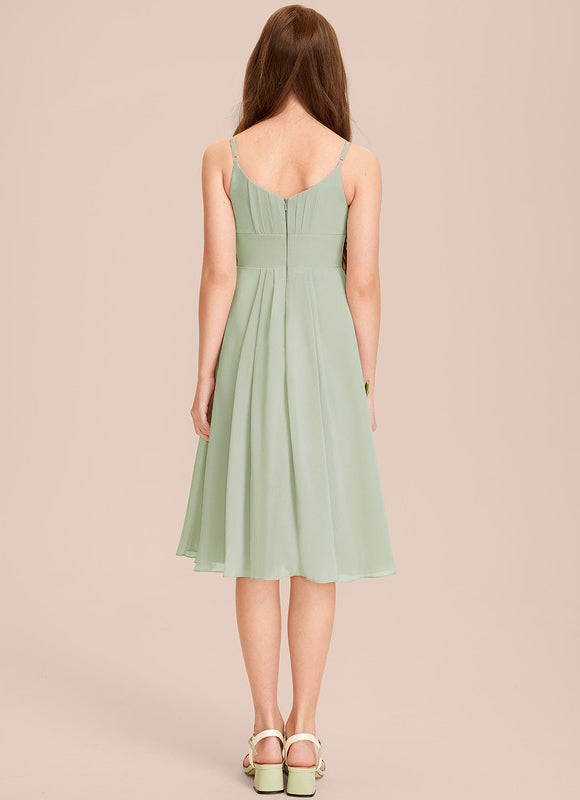 Robe Pastel Verte Demoiselle D'Honneur Junior - gallery 5