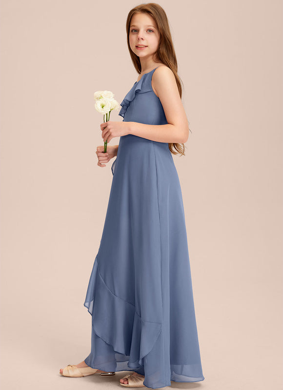 Robe Pastel Demoiselle D'Honneur Bleu Clair - gallery 4
