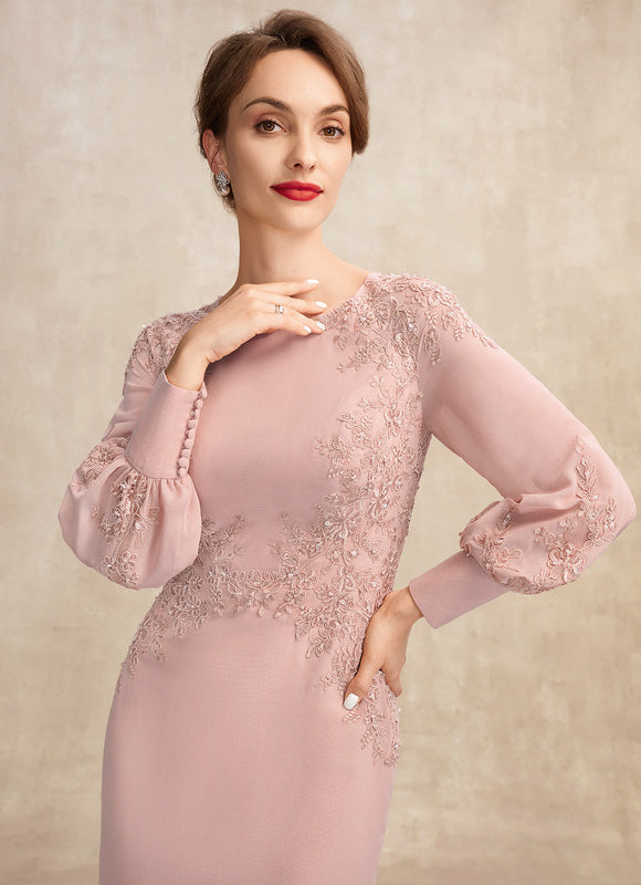 Robe Pastel Rose Fourreau Mère De La Mariée - gallery 5