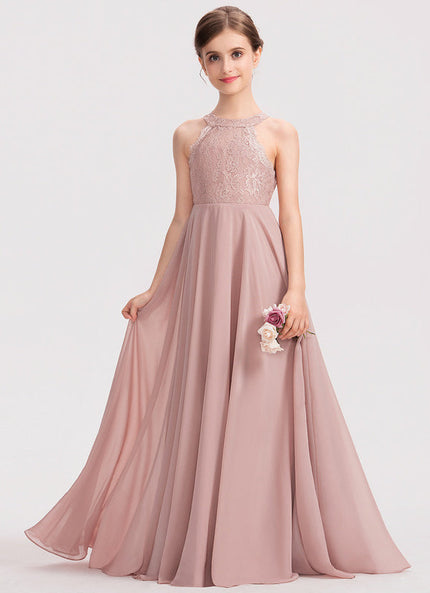 Robe Pastel Rose Demoiselle D'Honneur Longue
