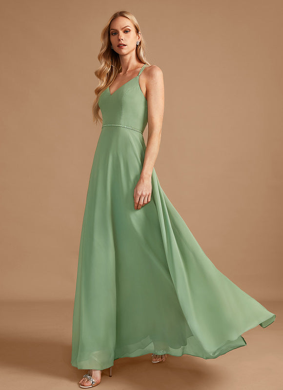 Robe Demoiselle D'Honneur Vert Pastel - gallery 2