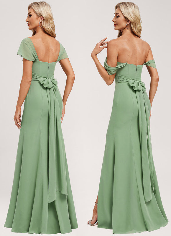 Robe Demoiselle D'Honneur Vert Pastel - gallery 7