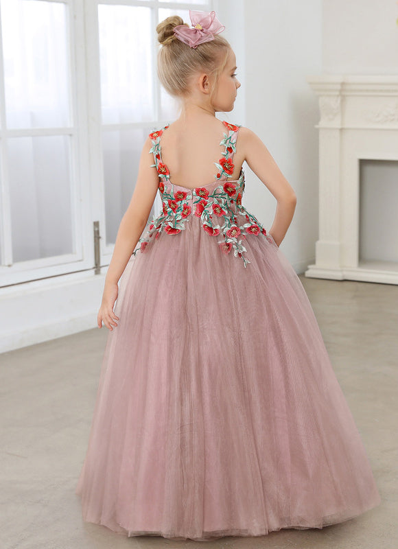 Robe Pastel Rose Col Carré Élégante - gallery 3