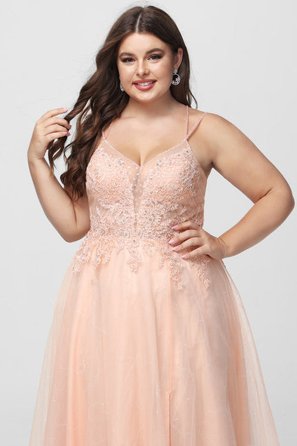 Robe Pastel Rose Dentelle Soirée Élégante - gallery 8