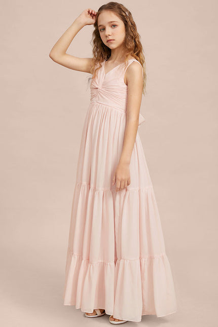 Robe Pastel Verte Col V Longueur Maxi - gallery 2