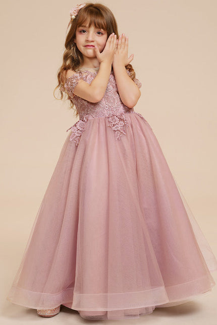 Robe Pastel Rose Fille Mariage Élégante - gallery 3