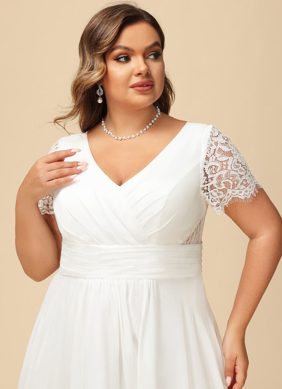 Robe Pastel Blanche Col V Asymétrique - gallery 8
