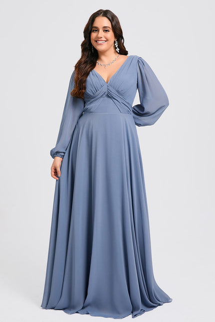 Robe Pastel Demoiselle D'Honneur Bleu Clair - gallery 7