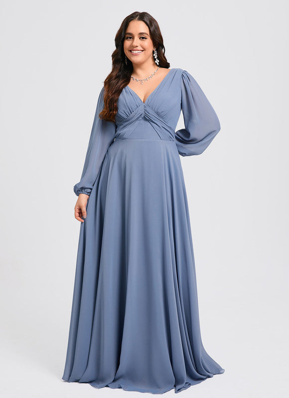 Robe Pastel Demoiselle D'Honneur Bleu Clair - gallery 7