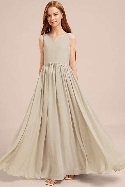 Robe Pastel Verte Mousseline Demoiselle D'Honneur - gallery 3