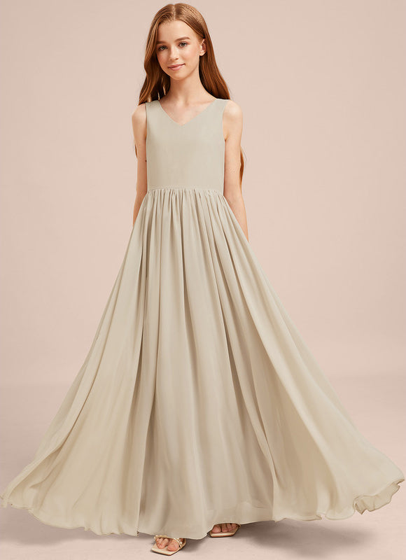 Robe Pastel Verte Mousseline Demoiselle D'Honneur - gallery 3