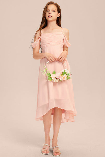 Robe Pastel Vert Mousseline Trapèze Junior - gallery 2