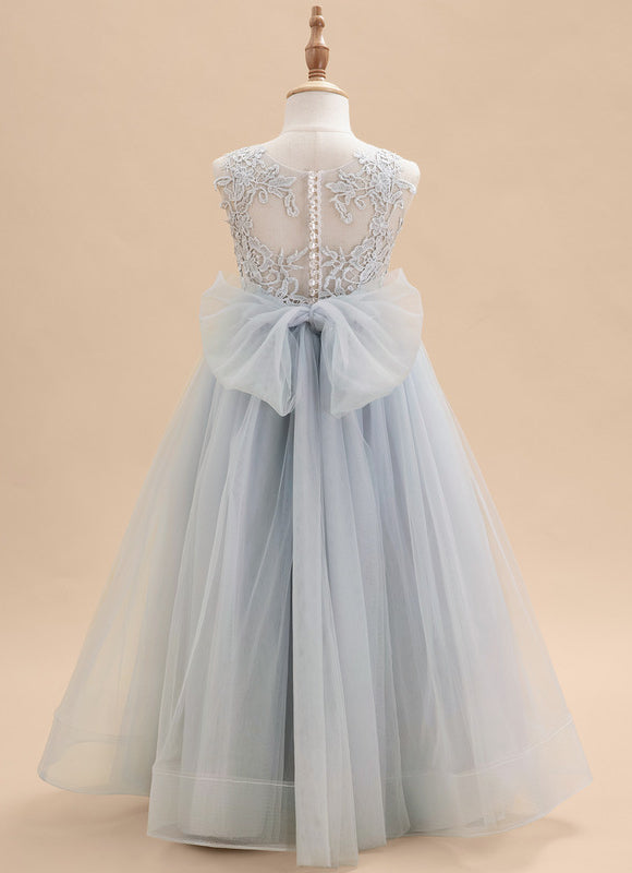 Robe Pastel Bleu Col Rond Longue - gallery 4