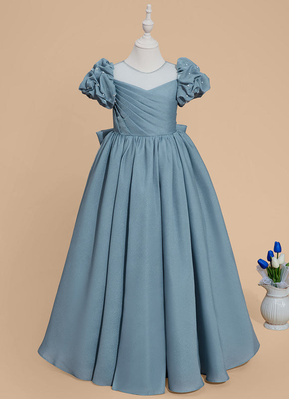 Robe Pastel Bleu Trapèze Col Rond