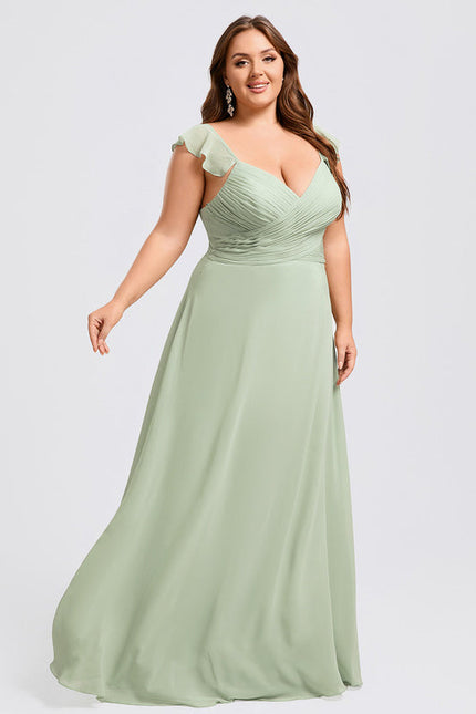 Robe Pastel Rose Demoiselle D'Honneur Élégante - gallery 9