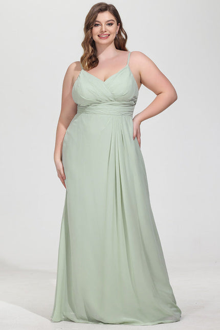 Robe Pastel Vert Sauge Demoiselle D'Honneur Élégante - gallery 6