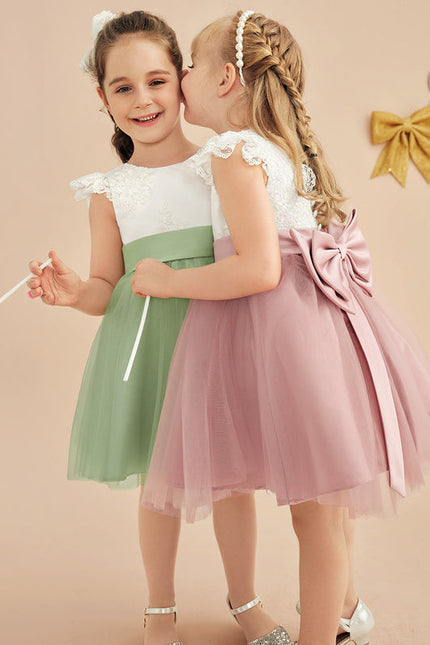 Robe Pastel Rose Fille Mariage Élégante - gallery 3