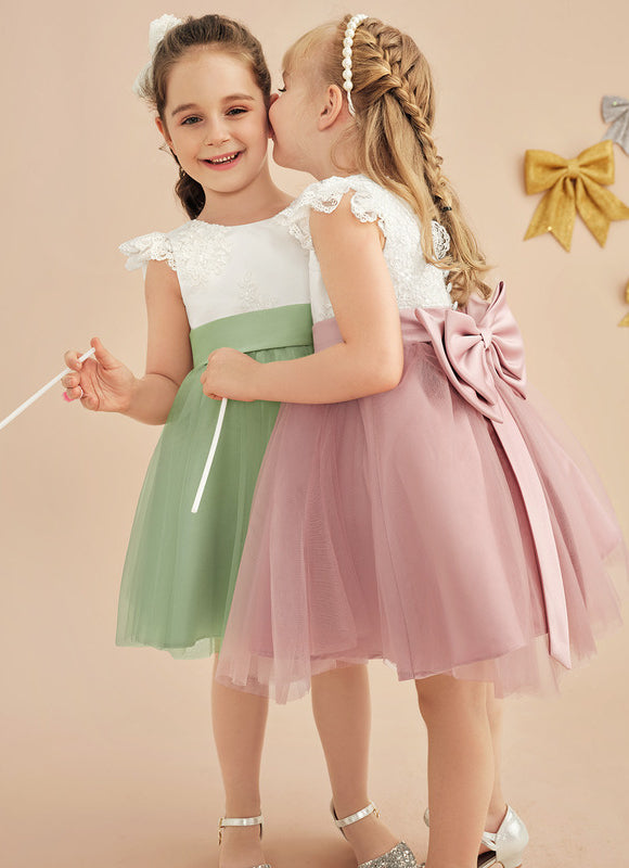 Robe Pastel Rose Fille Mariage Élégante - gallery 3