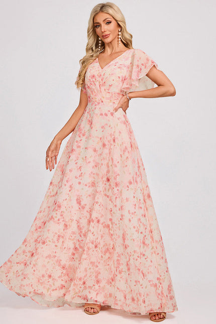 Robe Pastel Rose Demoiselle D'Honneur Élégante