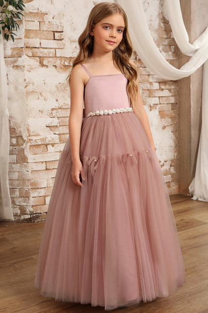 Robe Pastel Rose Demoiselle D'Honneur Tulle - gallery 8