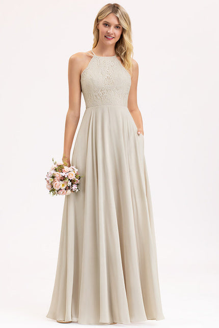 Robe Pastel Rose Demoiselle D'Honneur Élégante