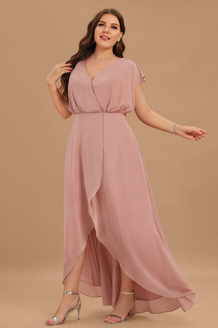 Robe Pastel Verte Col V Asymétrique - gallery 4