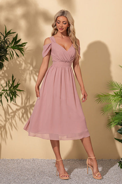 Robe Pastel Verte Col Cœur Midi - gallery 5