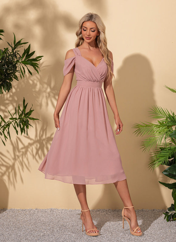 Robe Pastel Verte Col Cœur Midi - gallery 5