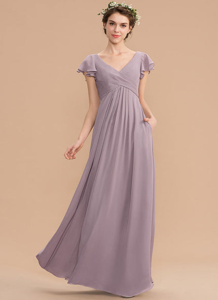 Robe Pastel Rose Demoiselle D'Honneur Élégante