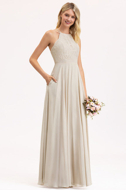 Robe Pastel Rose Demoiselle D'Honneur Élégante - gallery 4