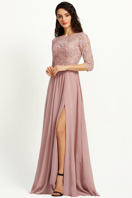 Robe Pastel Rose Demoiselle D'Honneur Élégante - gallery 2
