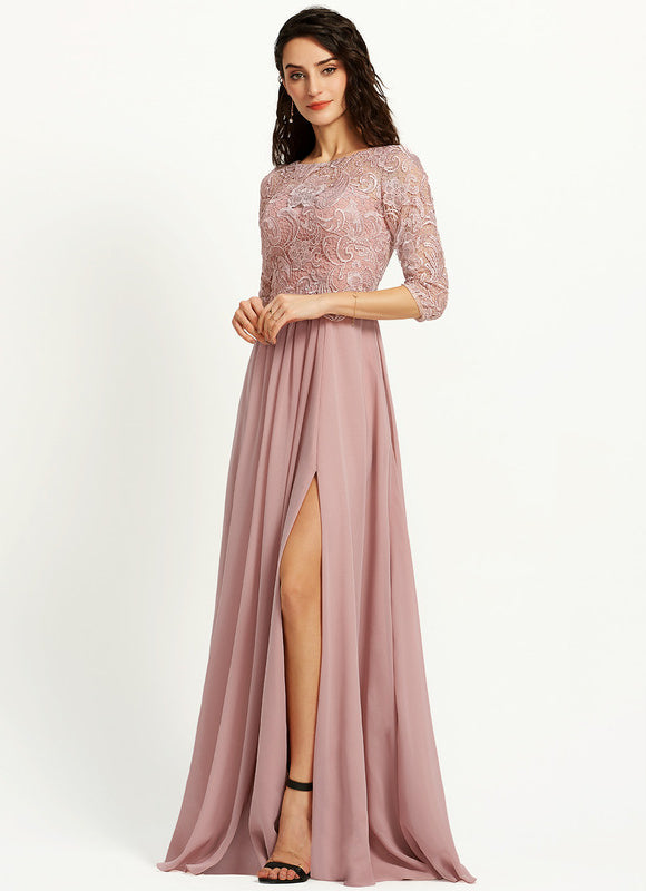 Robe Pastel Rose Demoiselle D'Honneur Élégante - gallery 2