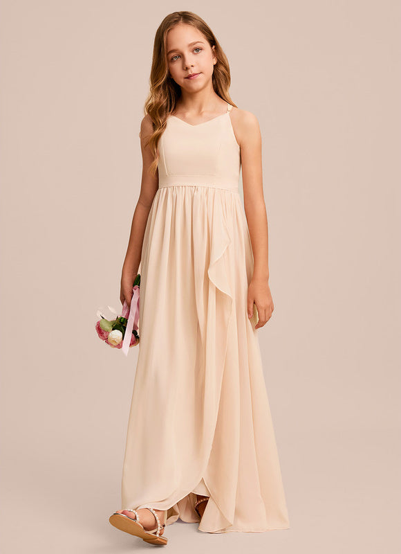 Robe Pastel Verte Col V Longueur Maxi - gallery 3