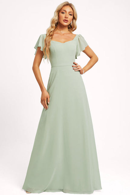 Robe Pastel Rose Demoiselle D'Honneur Élégante - gallery 5