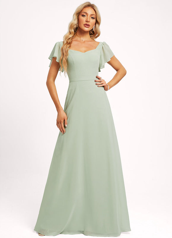 Robe Pastel Rose Demoiselle D'Honneur Élégante - gallery 5