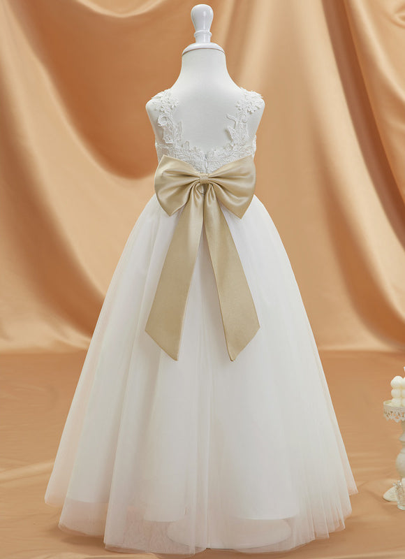 Robe Pastel Blanche Demoiselle D'Honneur Élégante