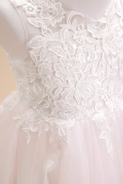 Robe Pastel Rose Dentelle Princesses Fille - gallery 7