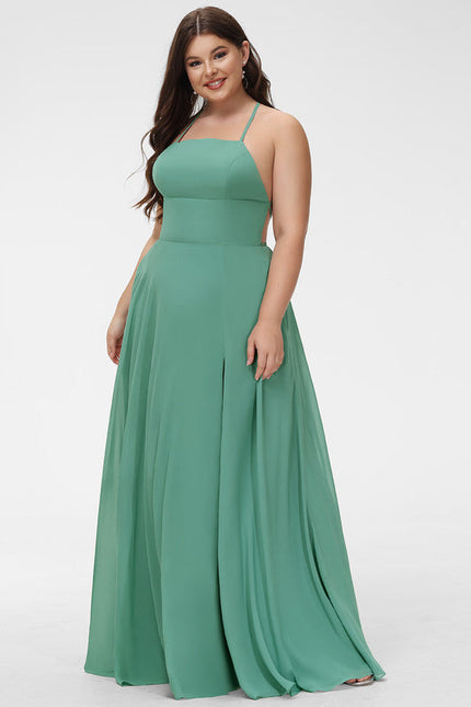 Robe Pastel Verte Trapèze Soirée Élégante - gallery 7