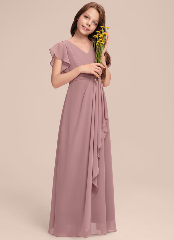 Robe Pastel Demoiselle D'Honneur Bleu Clair - gallery 3