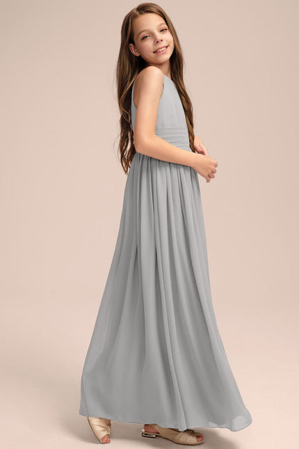 Robe Pastel Rose Demoiselle D'Honneur Trapèze - gallery 3