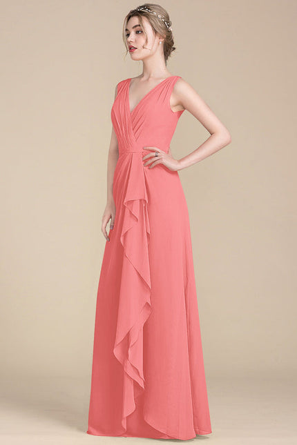Robe Pastel Rose Demoiselle D'Honneur Élégante - gallery 6