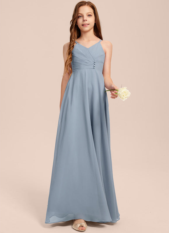 Robe Pastel Verte Col V Longueur Maxi - gallery 2