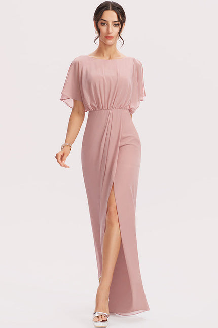 Robe Pastel Rose Demoiselle D'Honneur Fluide