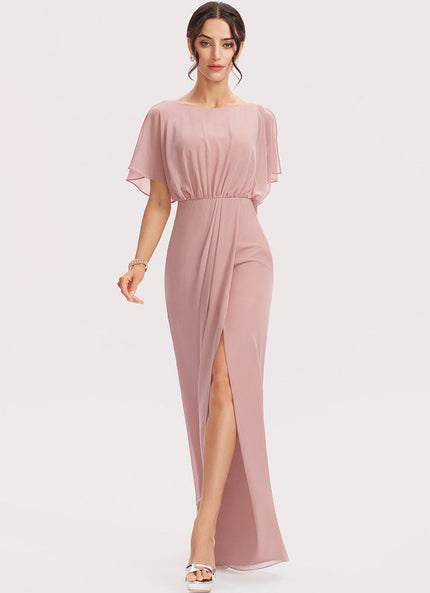 Robe Pastel Rose Demoiselle D'Honneur Fluide