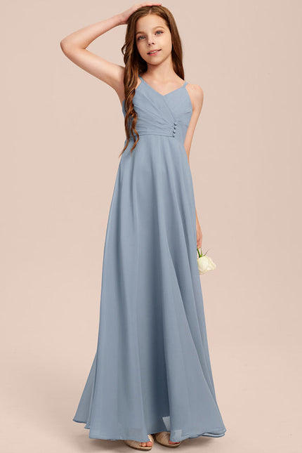 Robe Pastel Verte Col V Longueur Maxi - gallery 6